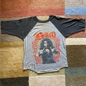 DIO VINTAGE RAGLAN TSHIRT SACRED HEART TOUR 1985